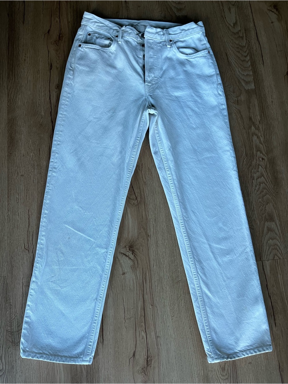 GRLFRND Helena White Straight Leg Jeans Size 27 Alliance Apparel Sample